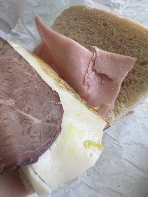 This is not ok they should of gave me a new sandwich