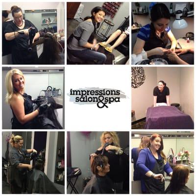 Our stylists and salon in action!