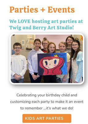 We hold parties and events for adults and kids!