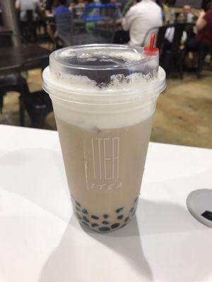 Brown sugar boba milk tea with cheese foam Oreo