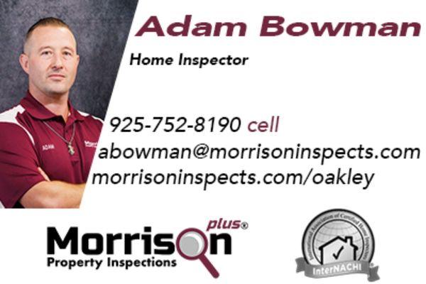 Hello! My name is Adam Bowman, Owner and Inspector with your local Morrison Plus Property Inspections.