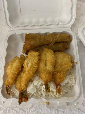 Shrimp Tempura with Beef Lumpia (White Rice)