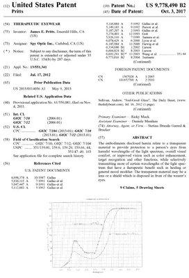 Sunglass patent