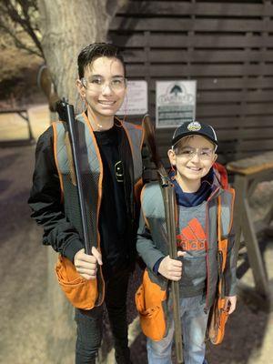 Darby boys shooting Skeet.