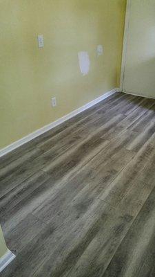 Kitchen floor using Coretec flooring