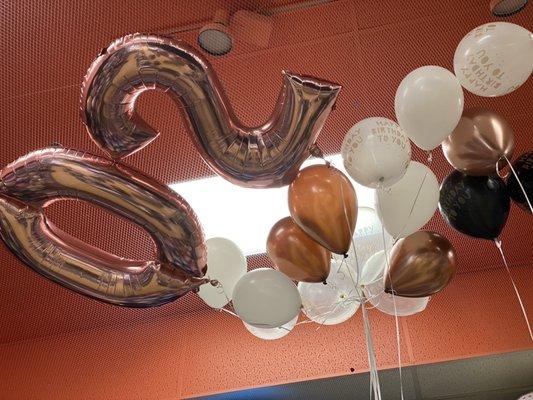 Someone's rose gold balloon bouquet 20 years old!