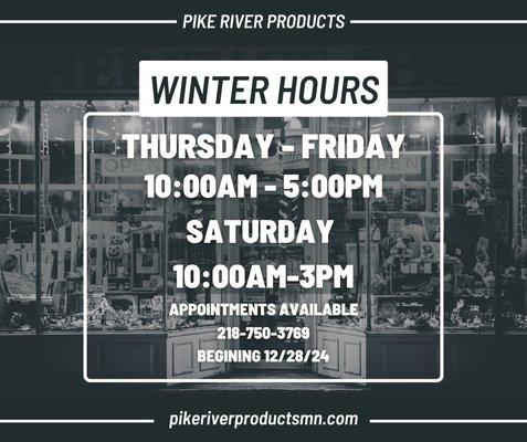 Winter Hours