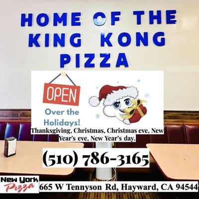 The holidays are right around the corner, we are proudly announcing we are open over the holidays.