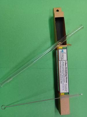 Glass drinking straw handcrafted locally