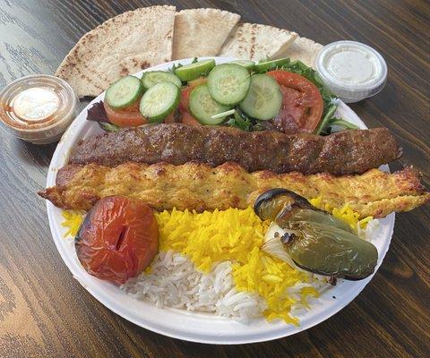 Koobideh Kebab (1 chicken & 1beef) is now available!