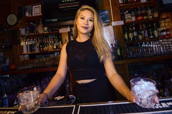 Beautiful bartender and alcohol. How can you go wrong?