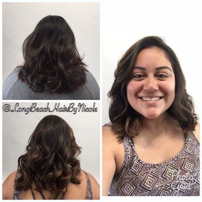 Balayage to lighten her up!