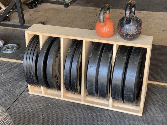 Bumper plate rack