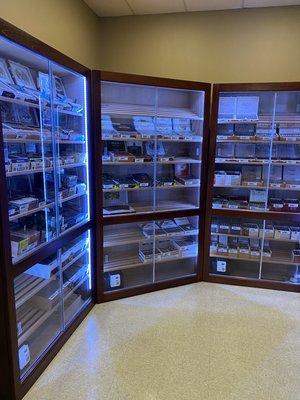 Humidors getting stocked.