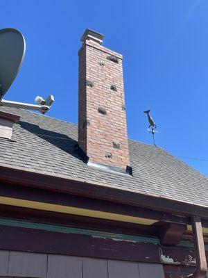 Chimney rebuild from the roof lineup we completed