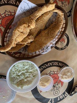 Fried Catfish Basket Special with coleslaw