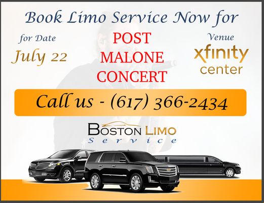 Book Limo Service for Post Malone Concert