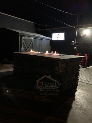 Back Patio Fire bar!