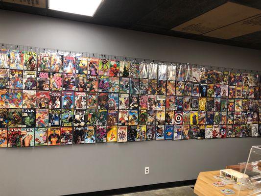 Wall of comics for sale