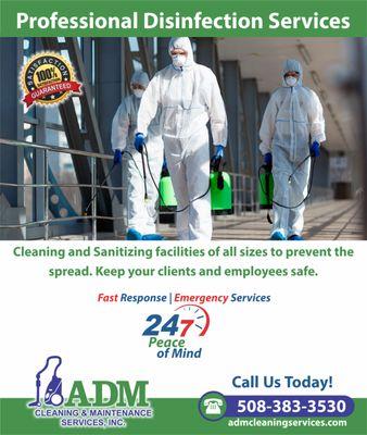 24/7 Peace of Mind Cleaning and Disinfection Services