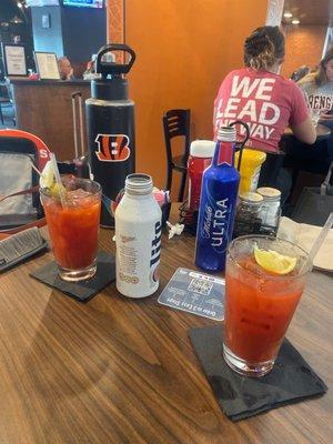 Bloody's & chasers with my best friend ! #WhoDey