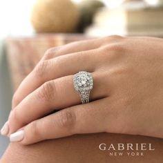 GABRIEL New York engaging engagement rings now at Mia's Fine Jewelry!