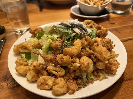 Calamari Caesar Salad