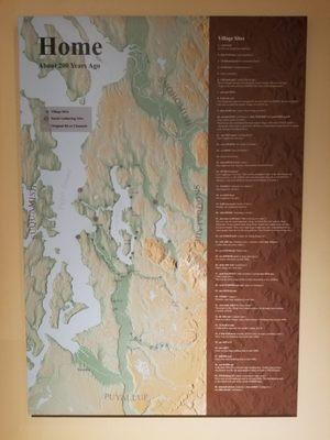 Map of historic tribal villages in the area