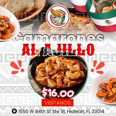 Camarones al ajillo