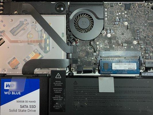 Data recovery and SSD upgrade on MacBook Pro 13-inch, Contact us to speed up your Mac!