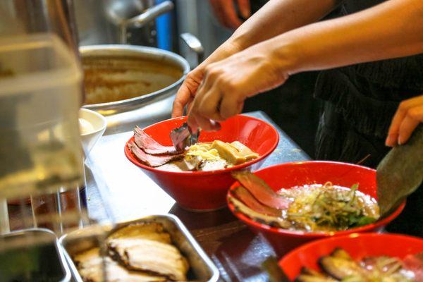 Preparing delicious Ramen