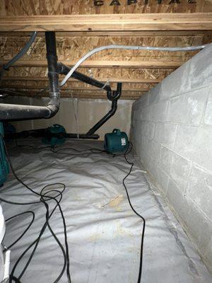 Crawlspace dryout