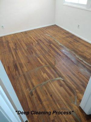 Wood Floor Deep Cleaning Process