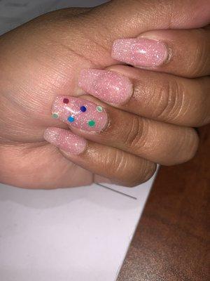 Dip mani with design