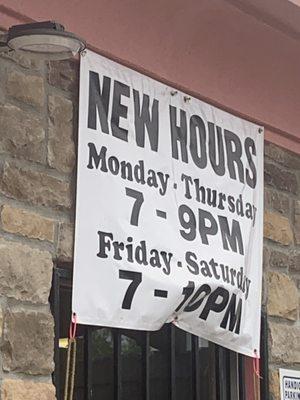 New Hours