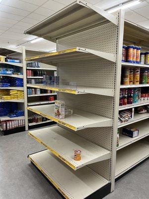 OOPS! Empty shelf!