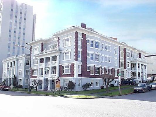 Huge Apartments over 1,550 SF. Natural Wood, Balconies,Brick Buildings are so large that there are only two apartments per floor