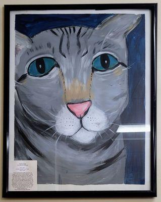 Pet portrait in the lobby...