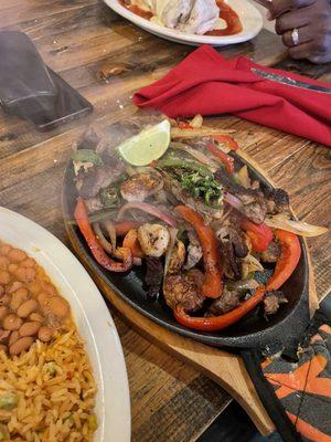 Steak and Shrimp Fajitas