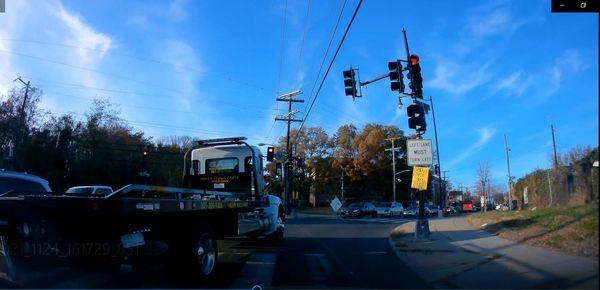 11/24/2021 just before 3:30 PM at Montana and 18th ST NE. Made a right on red from a left turn only lane without even slowing down.