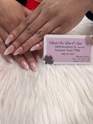 Ombre w/ nude & white!