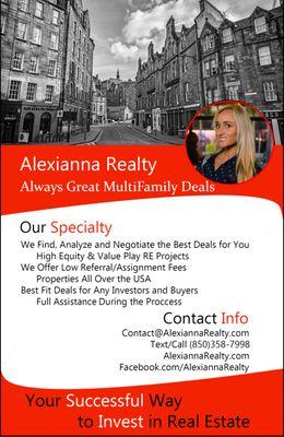 Digital design for Alexianna Realty LLC