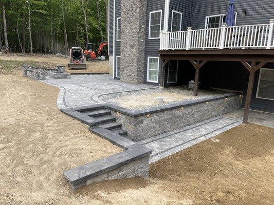 Stamped concrete or Pavers patio, walkway, retaining walls, pool decks,