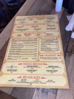 Menu side 2