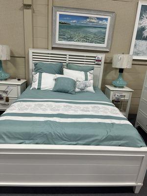 Love this bed!! So Florida-esq!! We have bedroom shutters that match the headboard.  We also purchased a quality, comfortable mattress!