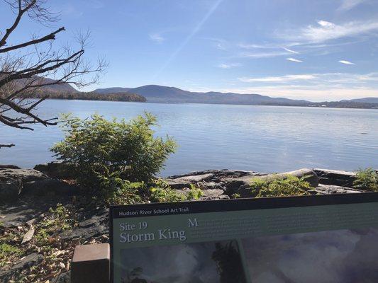 View of Storm King Mountain from Beacon on the Hudson River School Art Trail