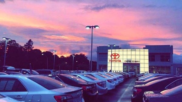 Sunset at Expressway Toyota