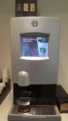 The free Starbucks station.