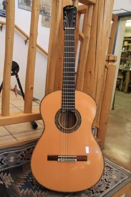 peghead custom Grand Concert Flamenco guitar with Spanish Cypress Back and sides