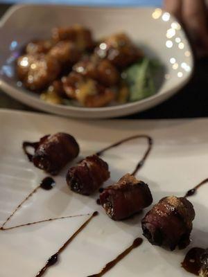 Bacon wrapped dates